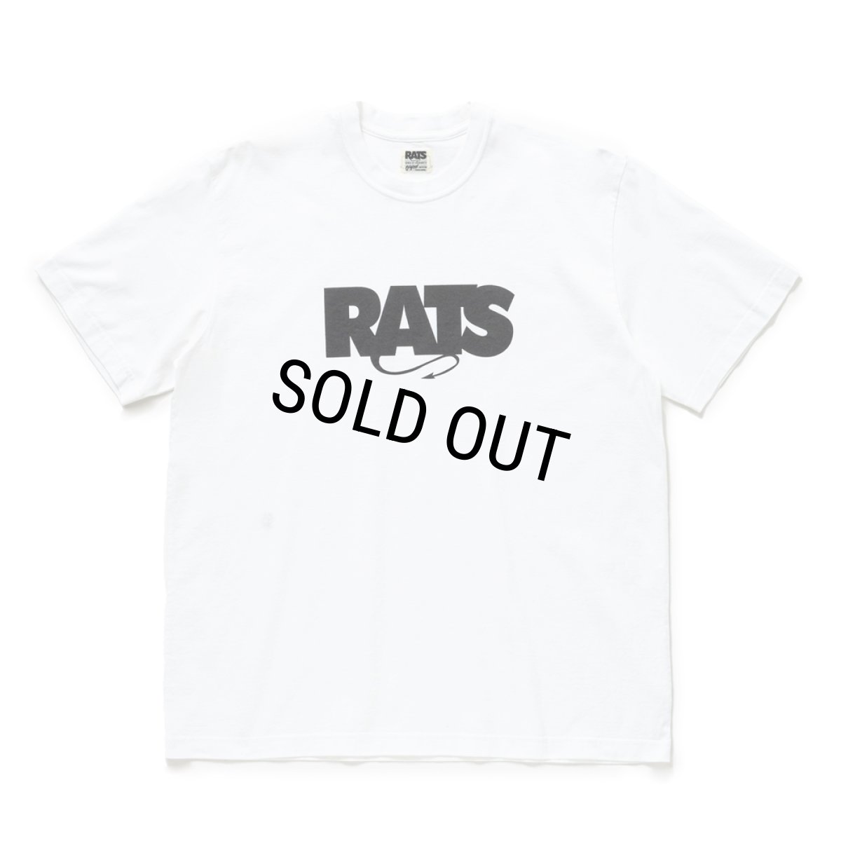 画像1: RATS/BOX LOGO TEE（WHITE）［ボックスロゴT-25秋冬］ (1)