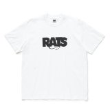 RATS/BOX LOGO TEE（WHITE）［ボックスロゴT-25秋冬］