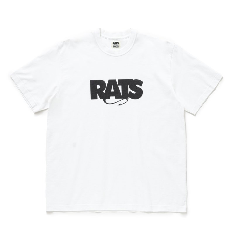 画像1: RATS/BOX LOGO TEE（WHITE）［ボックスロゴT-25秋冬］