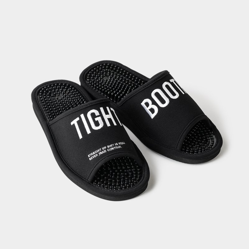 画像1: TIGHTBOOTH/KENKO ROOM SANDALS（Black）［ルームサンダル-25夏］