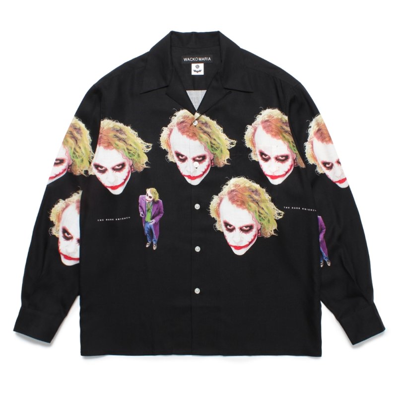 画像1: WACKO MARIA/THE DARK KNIGHT TRILOGY / HAWAIIAN SHIRT（BLACK）［ハワイアンシャツ-25秋冬］