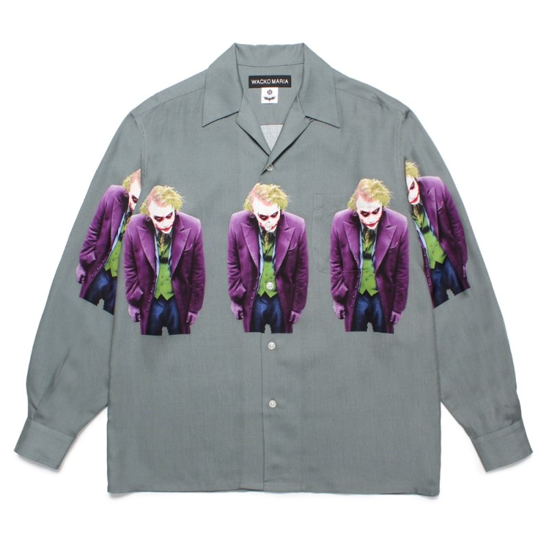 画像1: WACKO MARIA/THE DARK KNIGHT TRILOGY / HAWAIIAN SHIRT（GRAY）［ハワイアンシャツ-25秋冬］