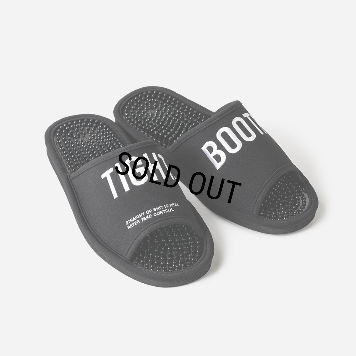 画像1: 【30%OFF】TIGHTBOOTH/KENKO ROOM SANDALS（Black）［ルームサンダル-25夏］ (1)