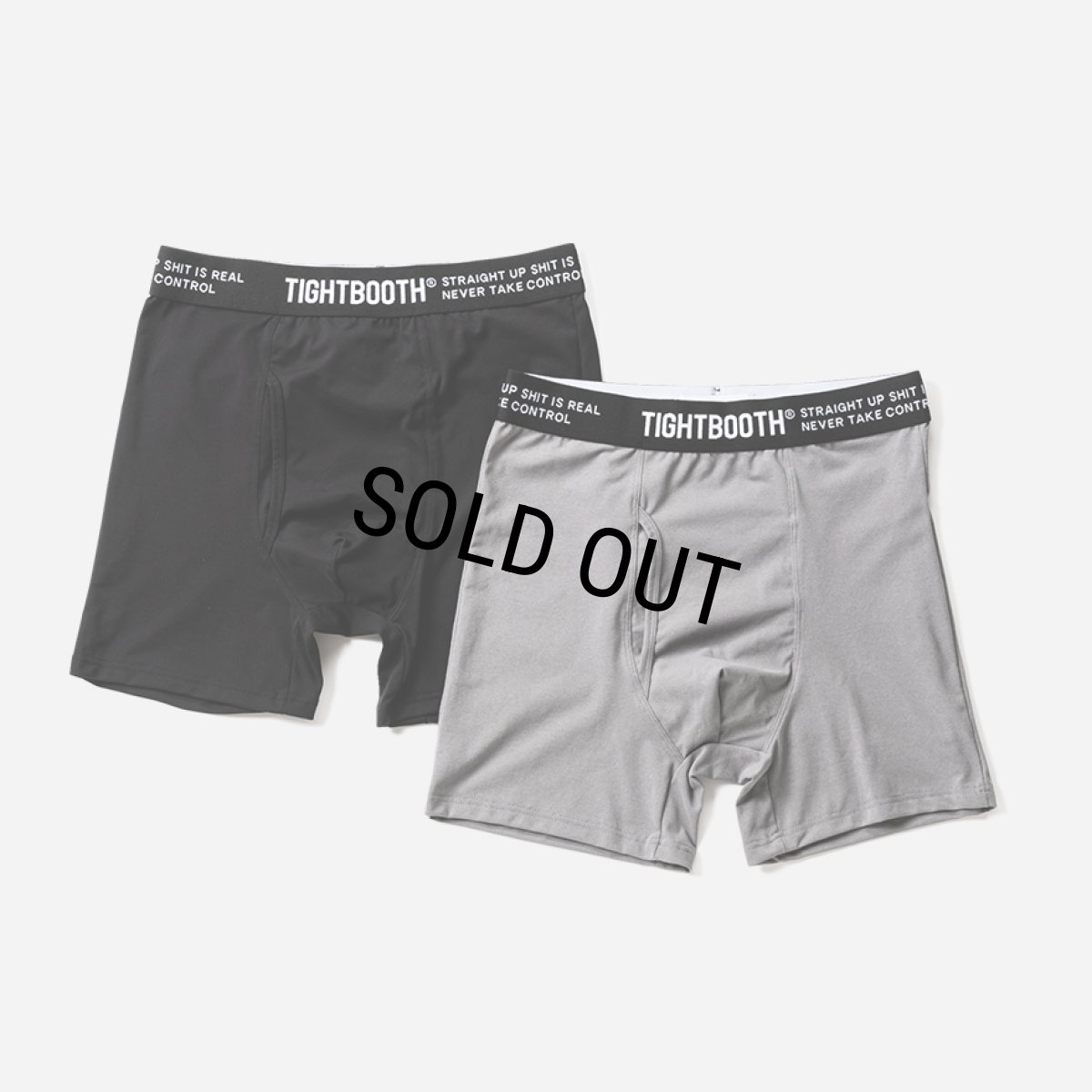 画像1: TIGHTBOOTH/DRY BOXER BRIEF（Black/Grey）［ドライボクサーブリーフ2枚入り-25春夏］ (1)
