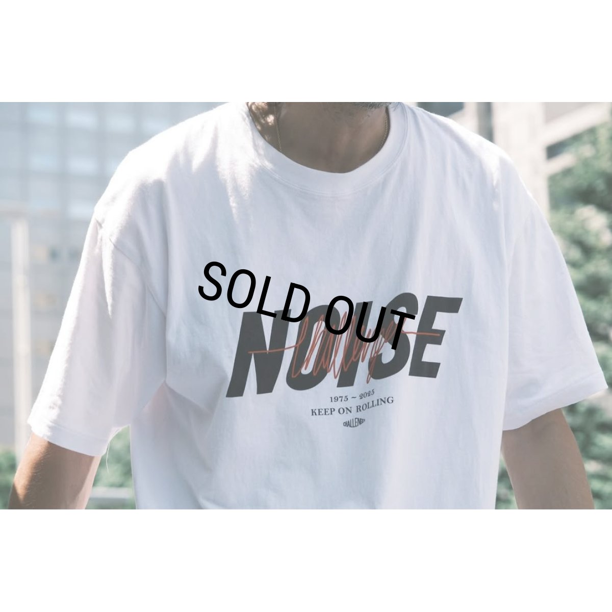 画像4: CHALLENGER/S/S NOISE TEE（WHITE）［ノイズT-25秋冬］ (4)