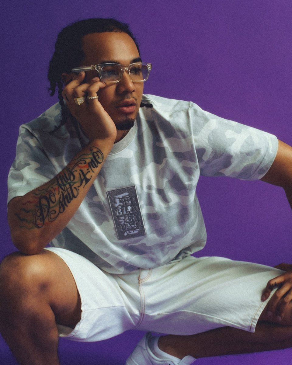 画像3: BlackEyePatch/HWC LABEL EMBROIDERED TEE（WHITE CAMO） (3)