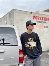 画像5: PORKCHOP/SLOGAN L/S TEE（BLACK）［スローガン長袖T-25秋冬］ (5)