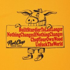 画像3: PORKCHOP/SLOGAN L/S TEE（GOLD）［スローガン長袖T-25秋冬］ (3)