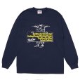 画像1: PORKCHOP/SLOGAN L/S TEE（NAVY）［スローガン長袖T-25秋冬］ (1)