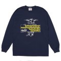 PORKCHOP/SLOGAN L/S TEE（NAVY）［スローガン長袖T-25秋冬］