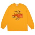 PORKCHOP/SLOGAN L/S TEE（GOLD）［スローガン長袖T-25秋冬］
