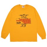 PORKCHOP/SLOGAN L/S TEE（GOLD）［スローガン長袖T-25秋冬］