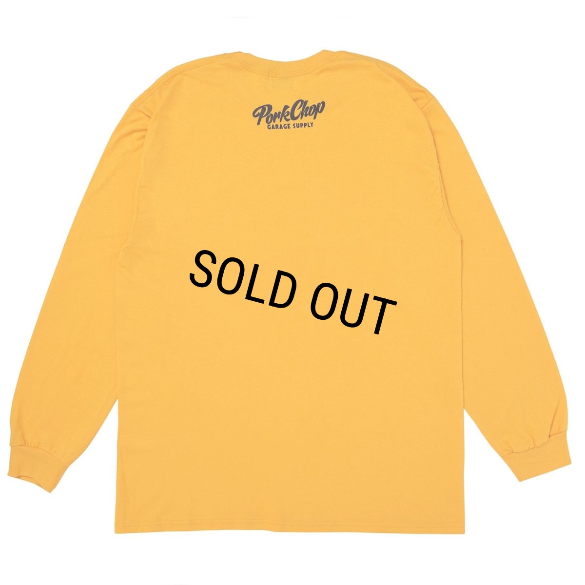 画像2: PORKCHOP/SLOGAN L/S TEE（GOLD）［スローガン長袖T-25秋冬］ (2)
