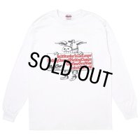 PORKCHOP/SLOGAN L/S TEE（WHITE）［スローガン長袖T-25秋冬］