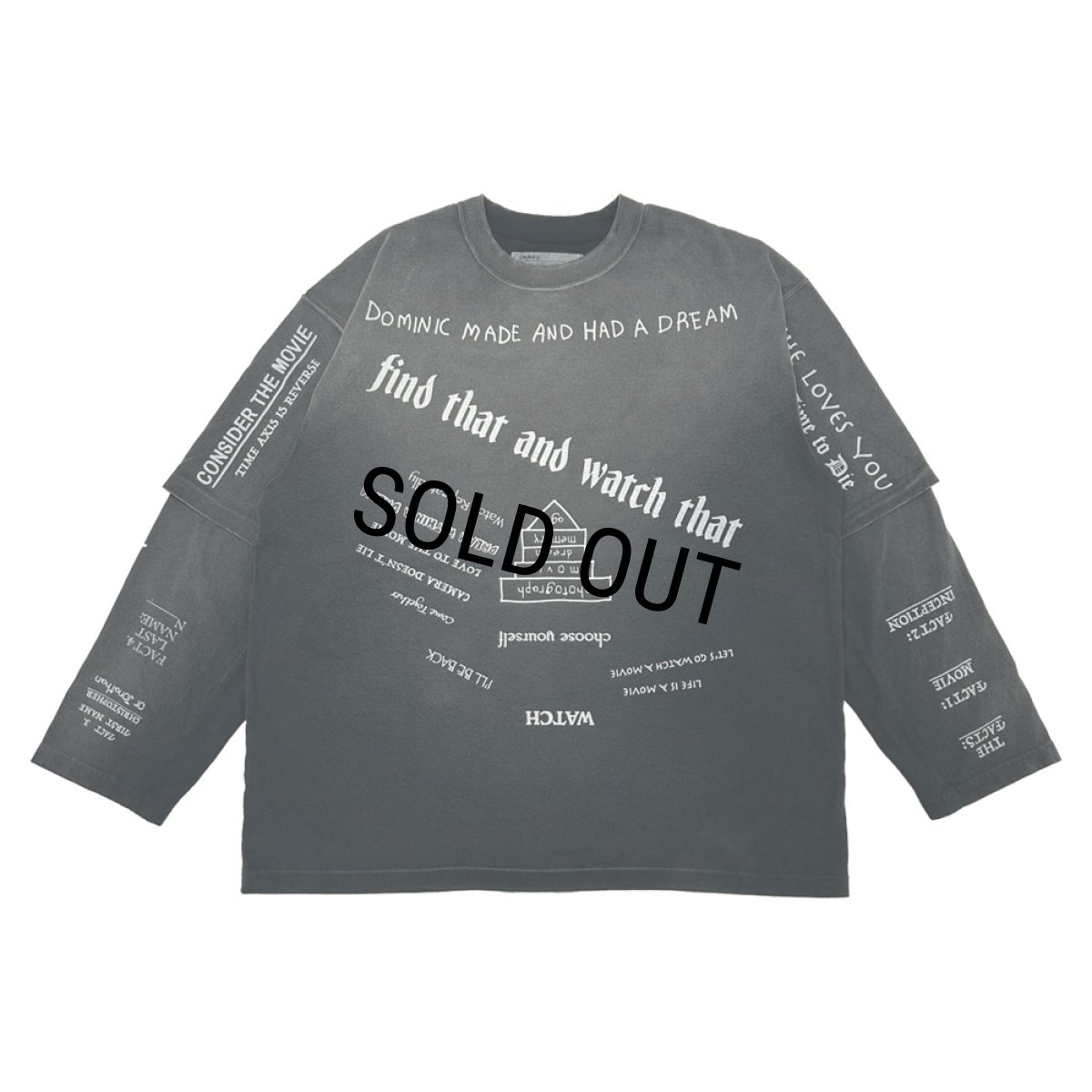 画像1: 【30％OFF】DAIRIKU/"TATTOO" Swithing Tee（Black）［タトゥースイッチング長袖T-25秋冬］ (1)