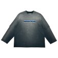 画像1: DAIRIKU/"PARADOX" Emboidery Swithing Tee（Black）［刺繍スイッチング長袖T-25秋冬］ (1)
