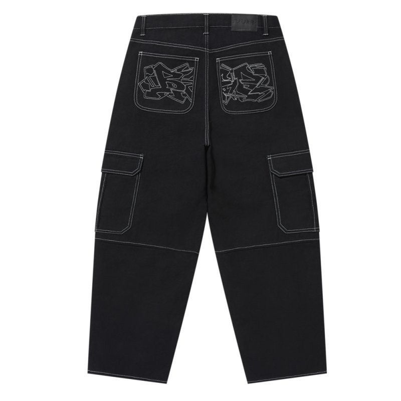 画像2: BlackEyePatch/URBAN ARROWS BAGGY CARGO PANTS（BLACK）