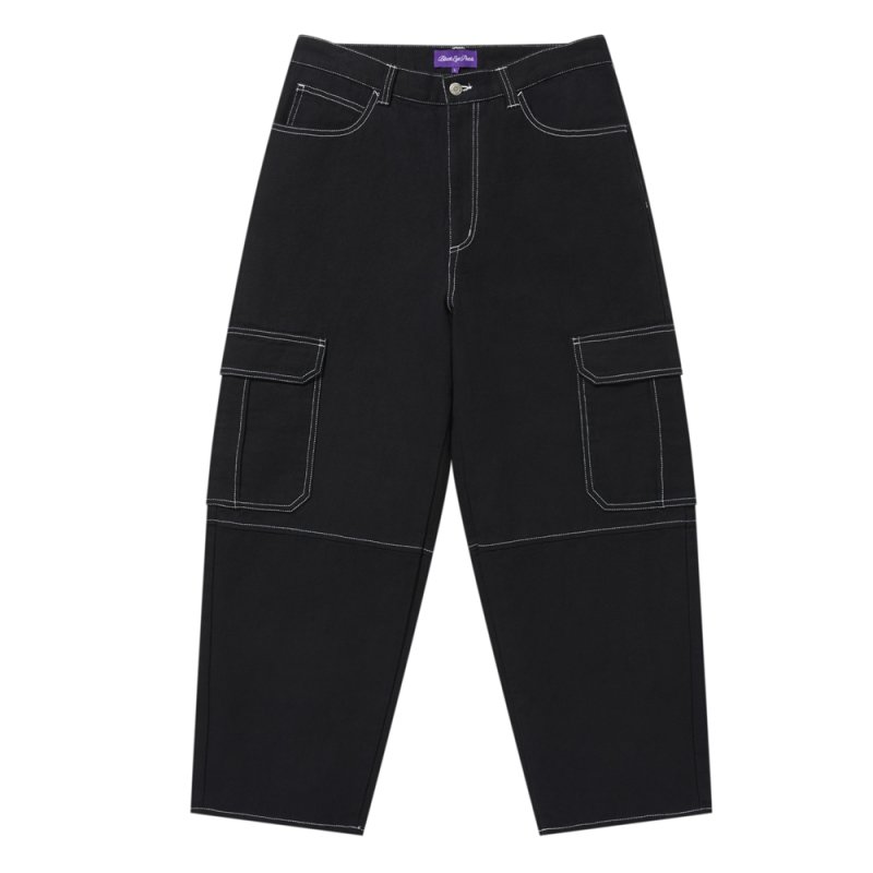 画像1: BlackEyePatch/URBAN ARROWS BAGGY CARGO PANTS（BLACK）