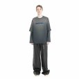 画像2: DAIRIKU/"PARADOX" Emboidery Swithing Tee（Black）［刺繍スイッチング長袖T-25秋冬］ (2)