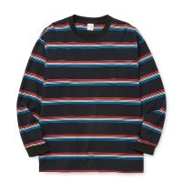 CALEE/HARLEY BORDER L/S CS（BLACK）［ハーレーボーダー長袖T-25秋冬］