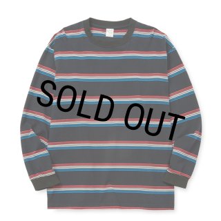 CALEE/HARLEY BORDER L/S CS（BLACK）［ハーレーボーダー長袖T-25秋冬