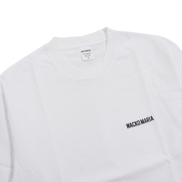 画像2: WACKO MARIA/WASHED HEAVY WEIGHT T-SHIRT（WHITE）［刺繍T-25秋冬］