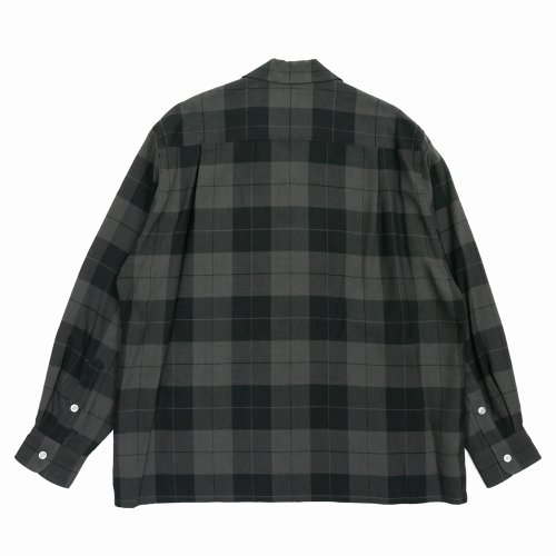他の写真2: WACKO MARIA/OMBRE CHECK OPEN COLLAR SHIRT（GRAY）［オンブレチェックオープンカラーシャツ-25秋冬］