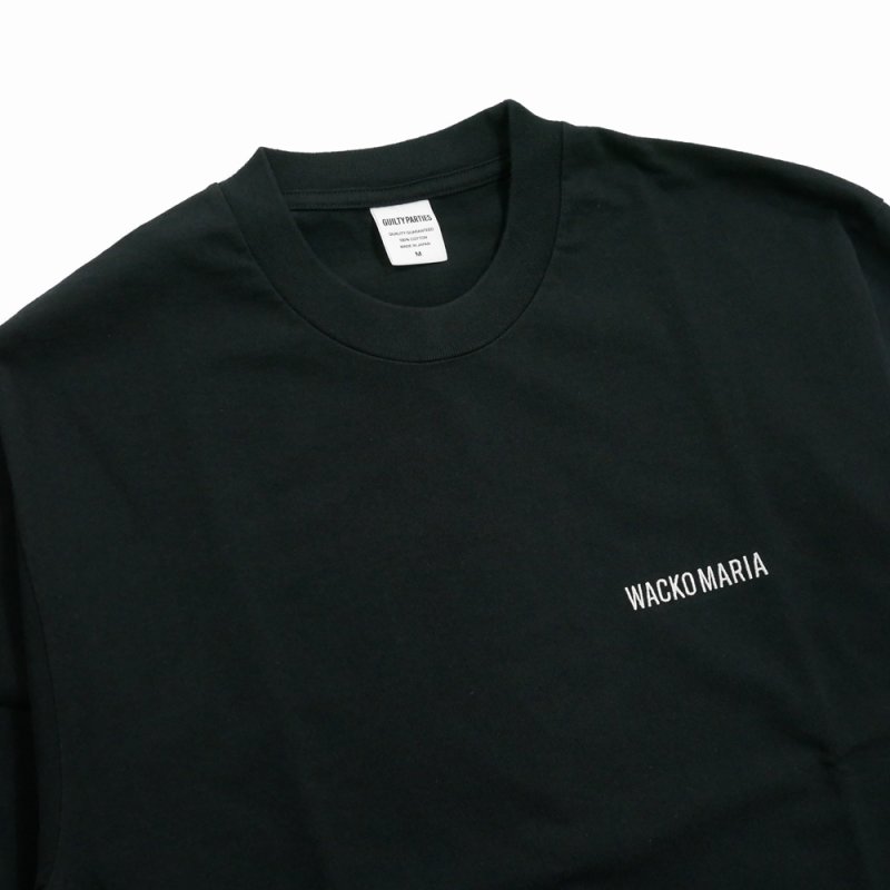 画像2: WACKO MARIA/WASHED HEAVY WEIGHT LONG SLEEVE T-SHIRT（BLACK）［刺繍長袖T-25秋冬］