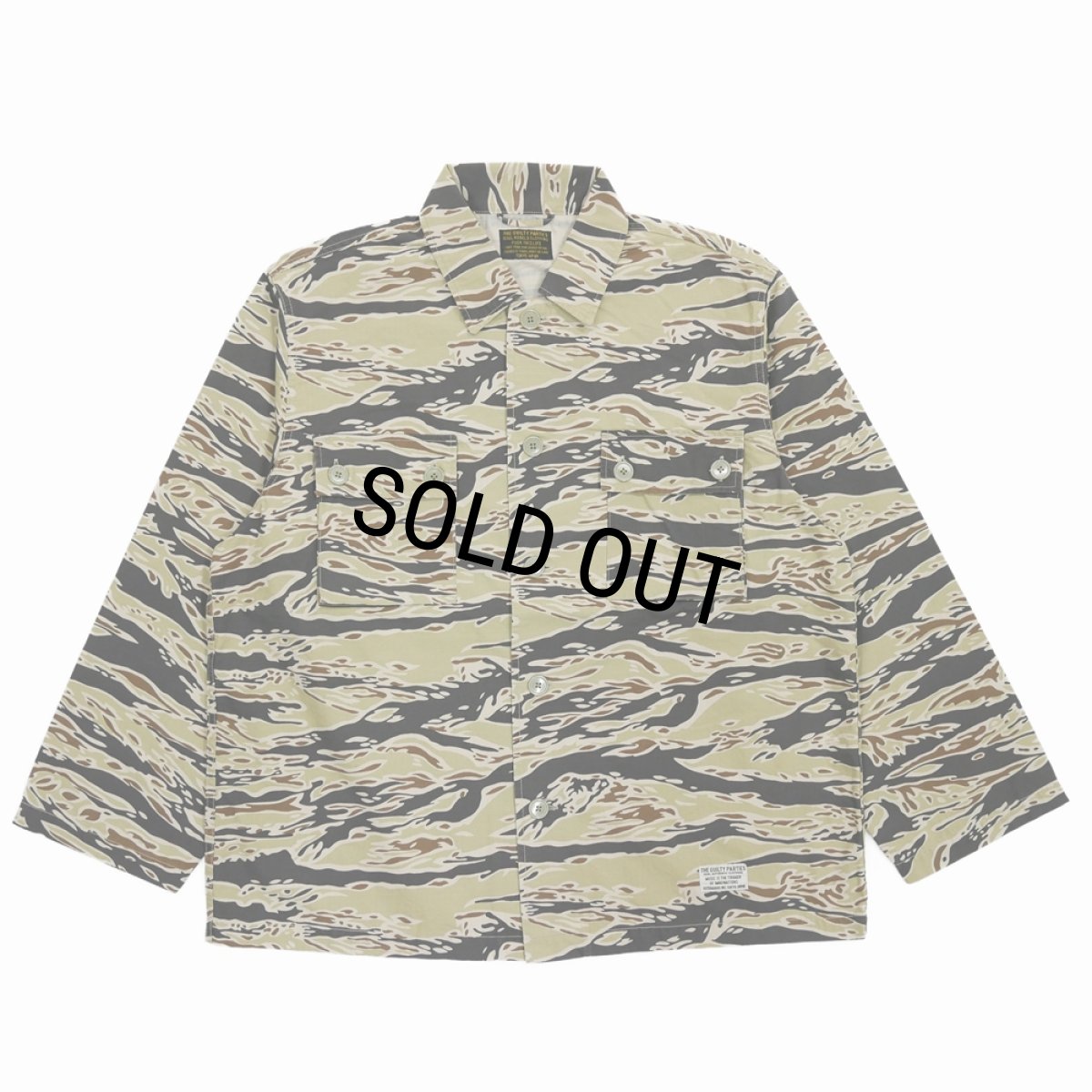 画像1: WACKO MARIA/TIGERCAMO ARMY SHIRT（BEIGE）［タイガーカモアーミーシャツ-25秋冬］ (1)