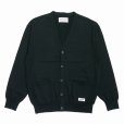 画像1: WACKO MARIA/COTTON KNIT CARDIGAN（BLACK）［コットンニットカーディガン-25秋冬］ (1)