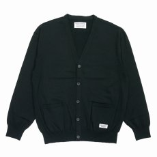 画像1: WACKO MARIA/COTTON KNIT CARDIGAN（BLACK）［コットンニットカーディガン-25秋冬］ (1)