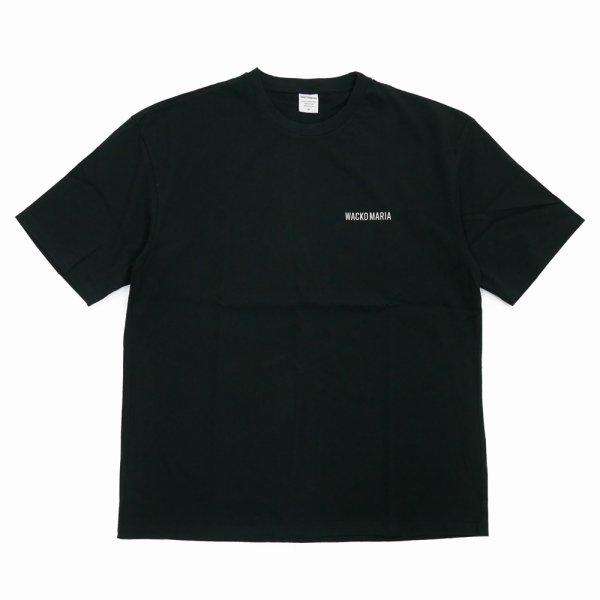 画像1: WACKO MARIA/WASHED HEAVY WEIGHT T-SHIRT（BLACK）［刺繍T-25秋冬］