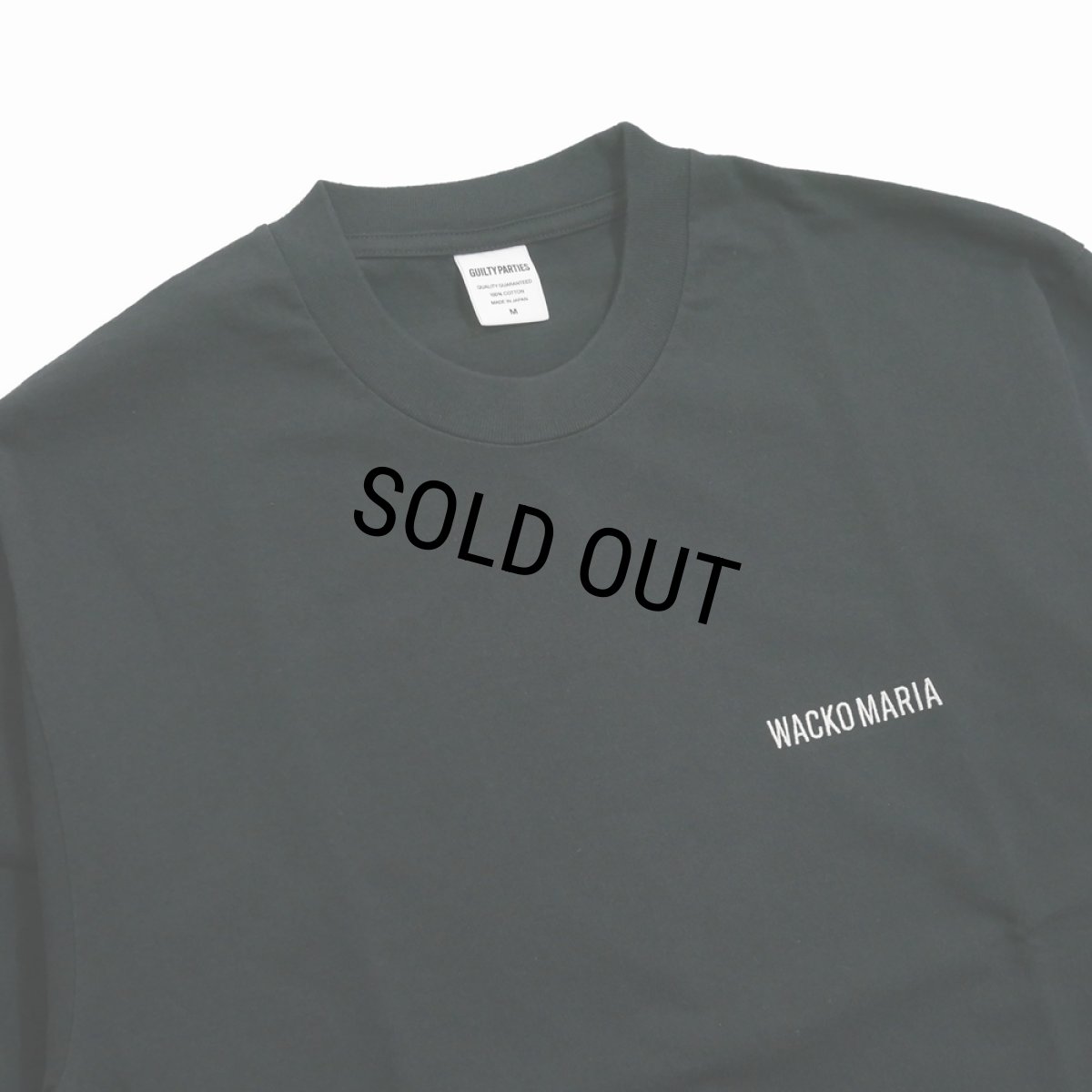 画像2: WACKO MARIA/WASHED HEAVY WEIGHT LONG SLEEVE T-SHIRT（BLACK）［刺繍長袖T-25秋冬］ (2)