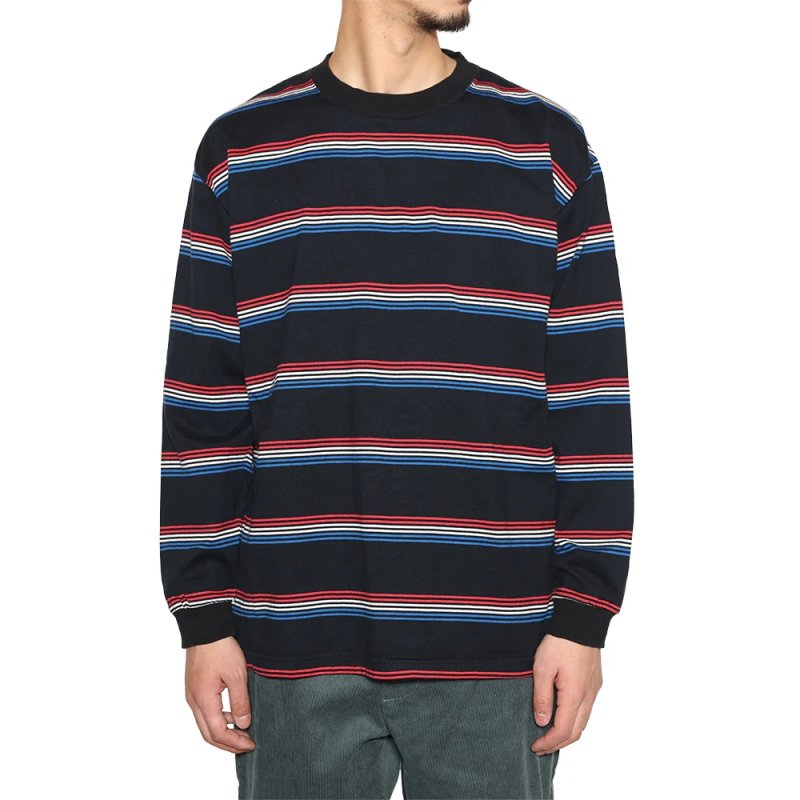 画像3: CALEE/HARLEY BORDER L/S CS（BLACK）［ハーレーボーダー長袖T-25秋冬］