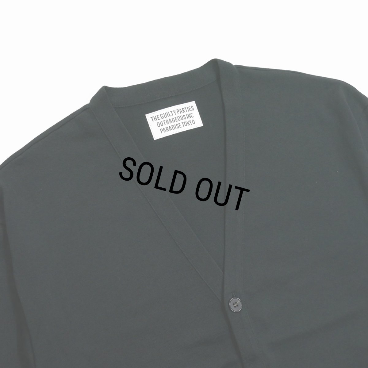 画像3: WACKO MARIA/COTTON KNIT CARDIGAN（BLACK）［コットンニットカーディガン-25秋冬］ (3)