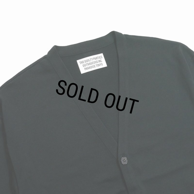 WACKO MARIA/COTTON KNIT CARDIGAN（BLACK）［コットンニット