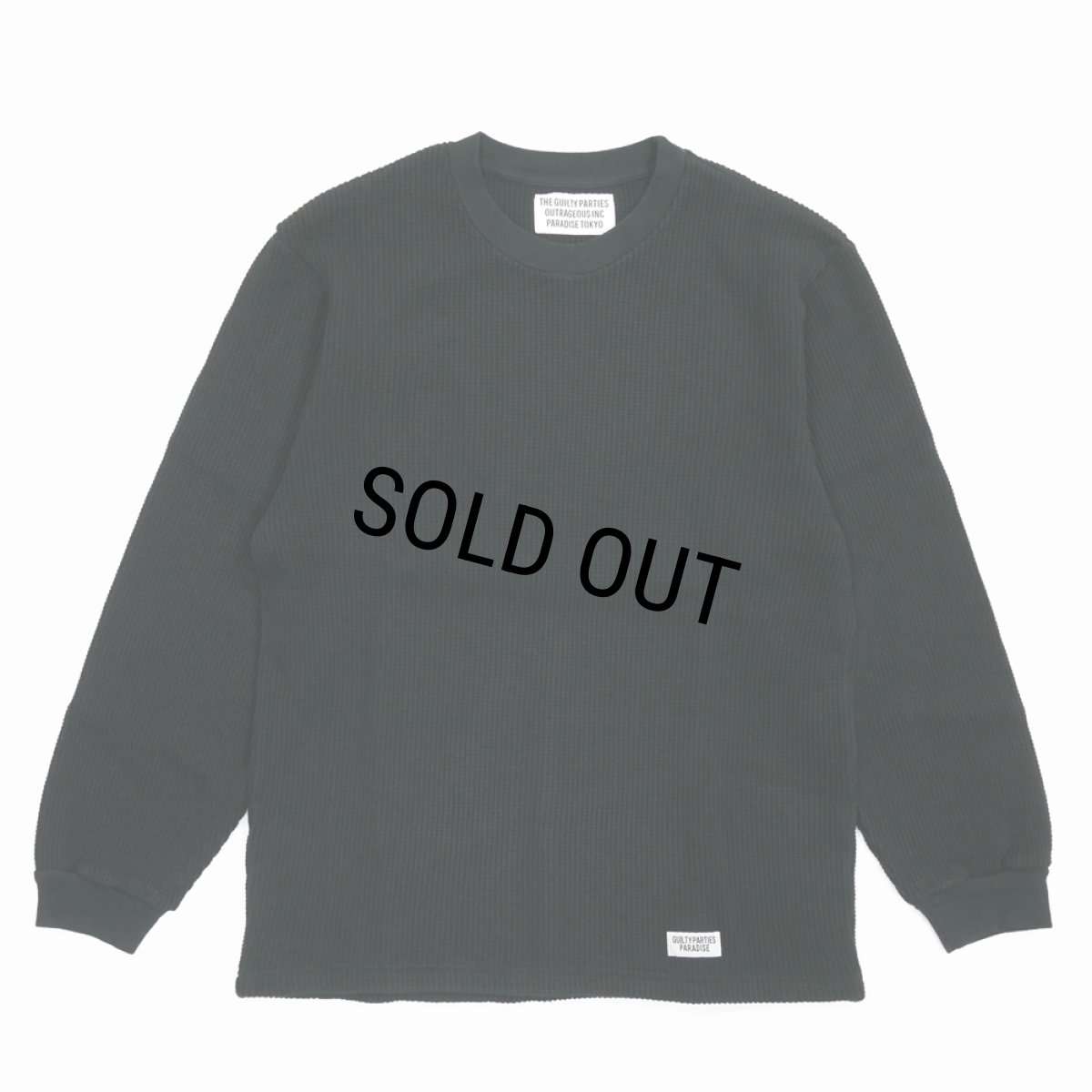 画像1: WACKO MARIA/THERMAL SHIRT（BLACK）［サーマル長袖-25秋冬］ (1)