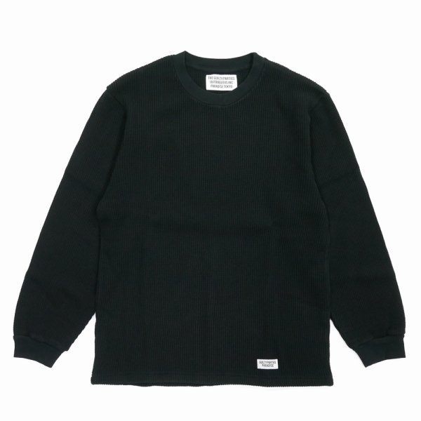 画像1: WACKO MARIA/THERMAL CREW NECK SHIRT（BLACK）［サーマル長袖-25秋冬］