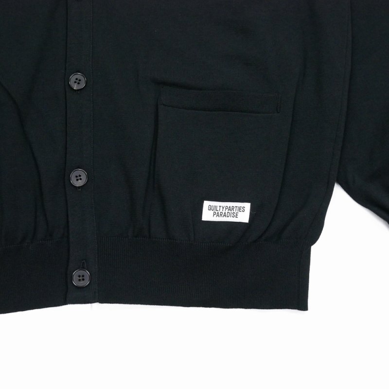 画像3: WACKO MARIA/COTTON KNIT CARDIGAN（BLACK）［コットンニットカーディガン-25秋冬］