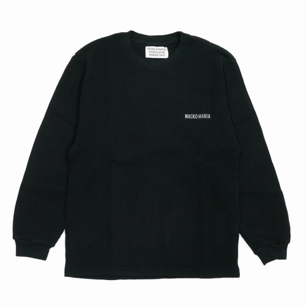 画像1: WACKO MARIA/THERMAL CREW NECK SHIRT（BLACK）［サーマル長袖-25秋冬］