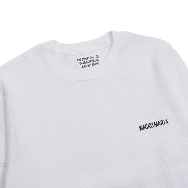 画像2: WACKO MARIA/THERMAL CREW NECK SHIRT（WHITE）［サーマル長袖-25秋冬］