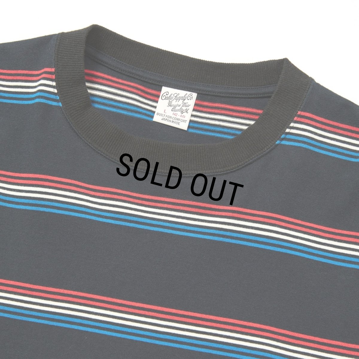 画像2: CALEE/HARLEY BORDER L/S CS（BLACK）［ハーレーボーダー長袖T-25秋冬］ (2)