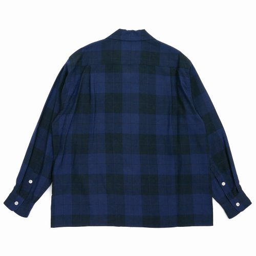 他の写真2: WACKO MARIA/OMBRE CHECK OPEN COLLAR SHIRT（NAVY）［オンブレチェックオープンカラーシャツ-25秋冬］