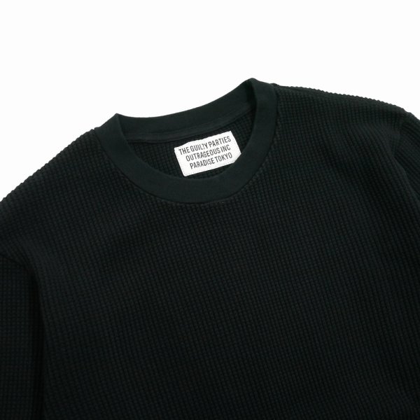 画像2: WACKO MARIA/THERMAL CREW NECK SHIRT（BLACK）［サーマル長袖-25秋冬］