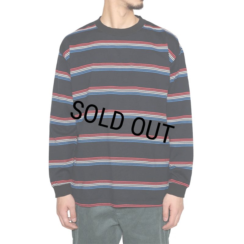CALEE/HARLEY BORDER L/S CS（BLACK）［ハーレーボーダー長袖T-25秋冬