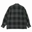 WACKO MARIA/OMBRE CHECK OPEN COLLAR SHIRT(GRAY)[オンブレ WACKO MARIA/OMBRE CHECK OPEN COLLAR SHIRT(GRAY)[オンブレ