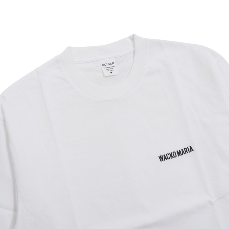 画像2: WACKO MARIA/WASHED HEAVY WEIGHT LONG SLEEVE T-SHIRT（WHITE）［刺繍長袖T-25秋冬］