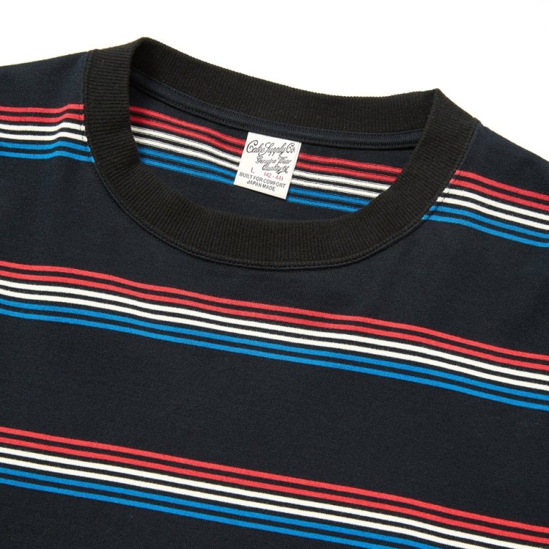 画像2: CALEE/HARLEY BORDER L/S CS（BLACK）［ハーレーボーダー長袖T-25秋冬］