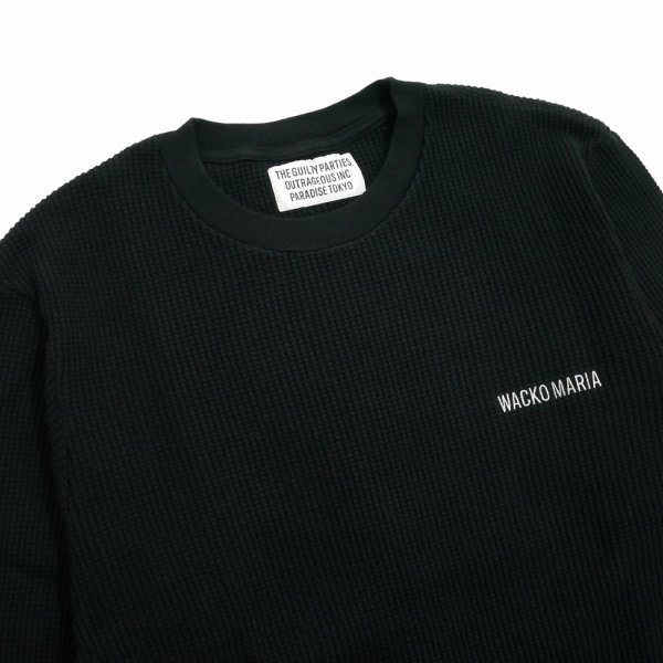 画像2: WACKO MARIA/THERMAL CREW NECK SHIRT（BLACK）［サーマル長袖-25秋冬］