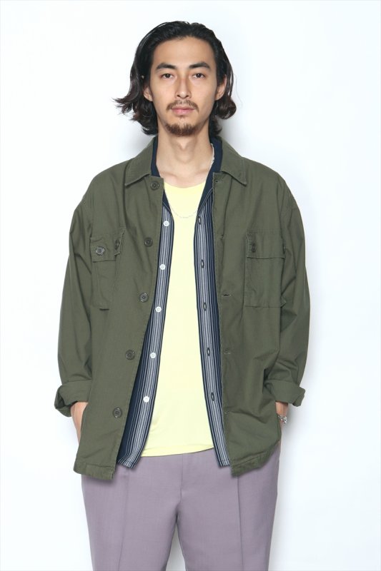 WACKO MARIA/ARMY SHIRT（BLACK）［アーミーシャツ-25秋冬］ - JONAS